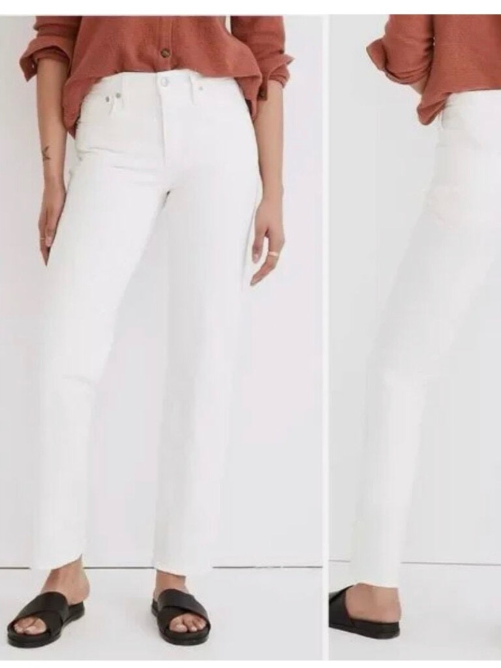 Madewell perfect vintage jean in white, size 29
